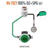 Regulátor R4 TEC1 100% O2 stage set s manometrem M26x2