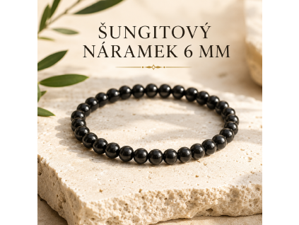 Šungitový náramek 6 mm
