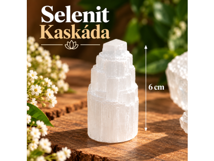 Selenitová kaskáda na dřevě