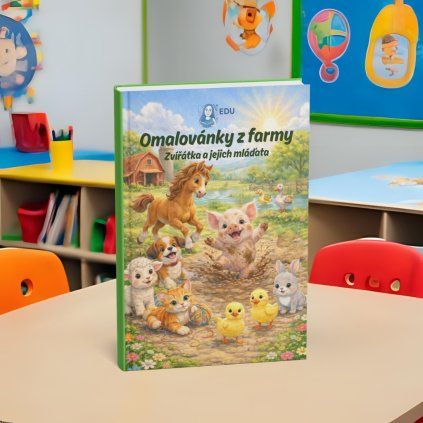 Omaľovánky z farmy: Zvieratká a ich mláďatá