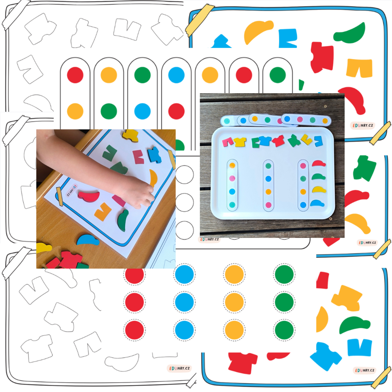 Aktivity kluci oblékání - PODLOŽKY A PŘEDLOHY KE SKLÁDÁNÍ