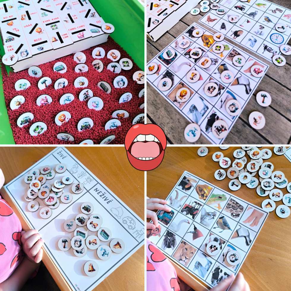 Aktivity k vhazovacímu boxu ZVUKY - SENSORY, TŘÍDĚNÍ, PŘIŘAZOVÁNÍ