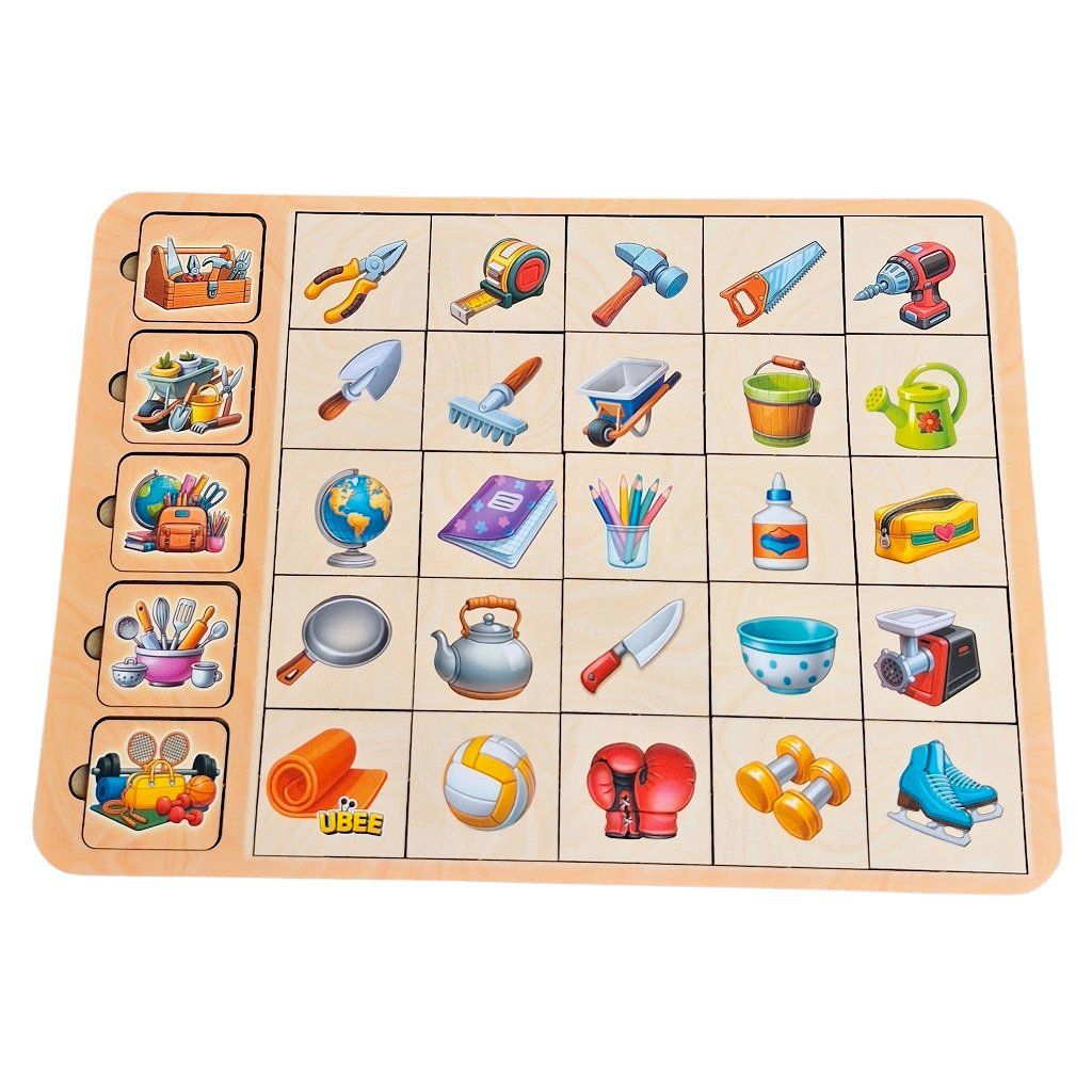 Logická tabulka kategorizace třídění nářadí náčiní 0