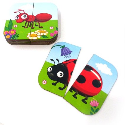 D01166 Puzzle poloviny pro nejmenší Broučci