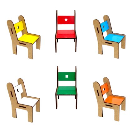 Židličky nábytek pro děti dřevěný pomůcky předložky