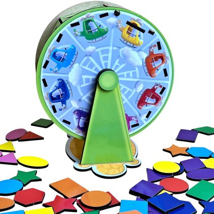 Třídící kolo barvy tvary dílky tridici boxy montessori