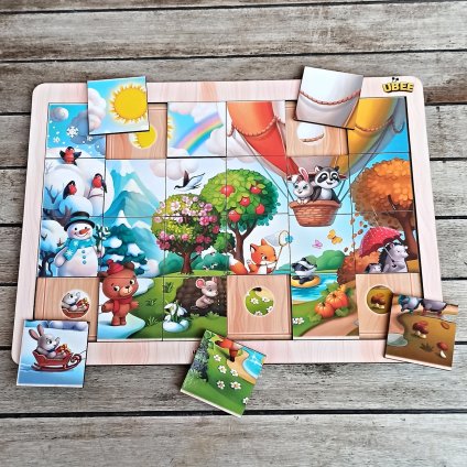 Roční období puzzle skládačka obrázek UBEE