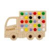Auto náklaďák dřevěná hra s bambulkami