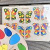 Dřevěná skládačka logická puzzle Motýlci zraková percepce 2