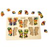 Dřevěná skládačka logická puzzle Motýlci osová souměrnost 6