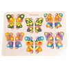 Dřevěná skládačka logická puzzle Motýlci zraková percepce 0