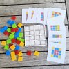 D01689 Mozaika mini barevné čtverečky hra předlohy 3