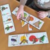 Puzzle dřevěné hlavolam Zelenina čtverce Nikitina Montessori 4