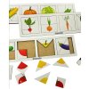 Puzzle dřevěné hlavolam Zelenina čtverce Nikitina Montessori 8