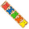 Dřevěná hra barevní medvídci zajíčci vkládačka logická