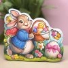 PSD313 Velikonoční dřevěné puzzle pro děti Zajíček