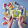PSF076 drevene Puzzle polovinky obleceni pro nejmensi eduhry UBEE 2