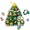 Vánoční stromek puzzle vkládačka dřevěná
