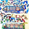 Vicevrstve puzzle drevene skladacka letadlo vlacek UBEE eduhry 3