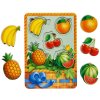 Ovoce 1 trivrstva drevena vkladacka puzzle velikosti montessori