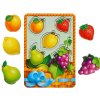 Ovoce 2 trivrstva vkladacka puzzle velikosti montessori