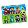 Puzzle vláček s čísly tvary 18 dílků