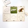 Vkládačka tvarové destičky výseky Zvířata Montessori šablony textury