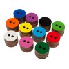 Barevné dřevěné knoflíky 2,5 cm sada 60 ks 12 barev