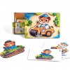 Zvířátka řidiči první puzzle skládačka dopravní prostředky