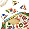 PSD234 Puzzle trojuhelniky logicke na desce zima vanoce 2