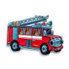 Hasičské auto dřevěná vkládačka puzzle tvarové