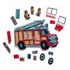 Hasiči vícevrstvá dřevěná vkládačka puzzle tvarové