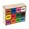 Vhazovací třídící komoda skříňka s šuplíky barvy