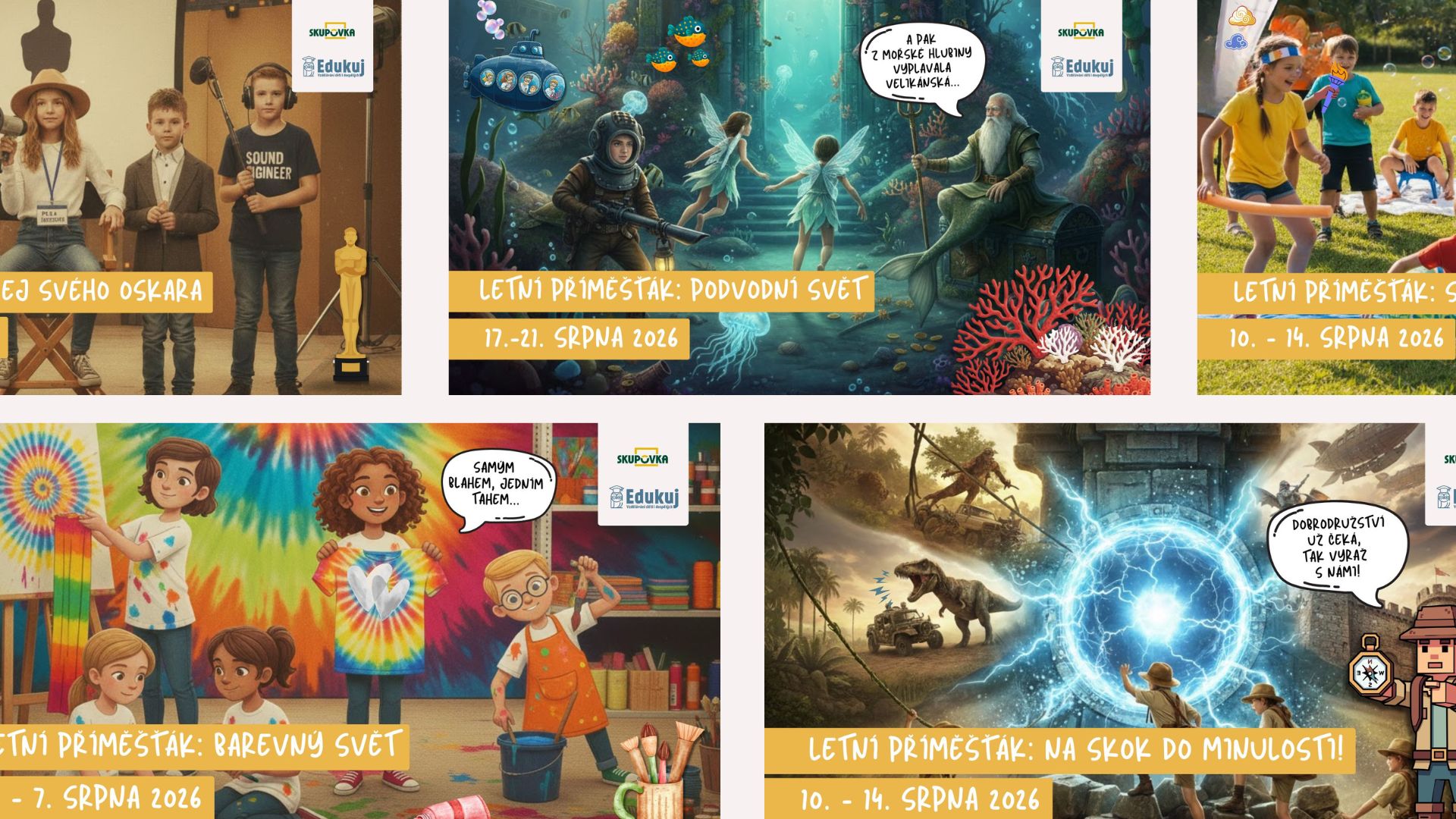 Tábory na léto jsou tady