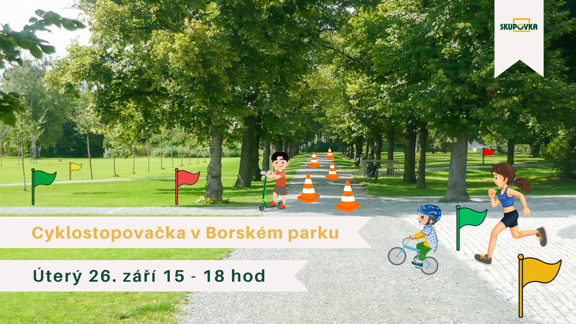 Cyklostopovačka v Borském parku