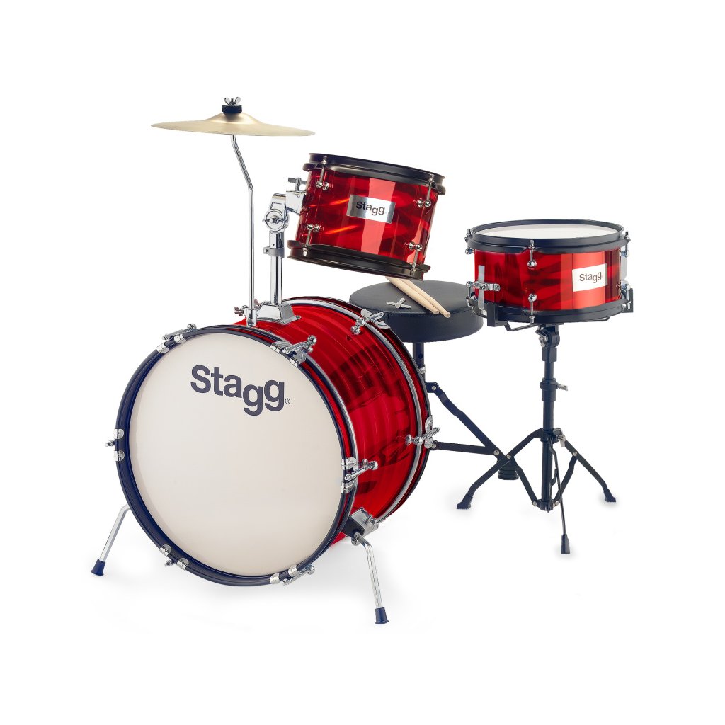 Stagg TIM JR 3/16B RD, detská bicia sada, červená