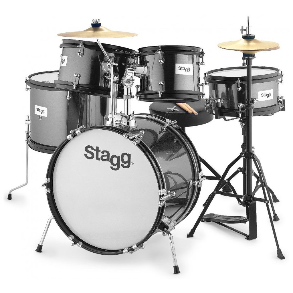 Stagg TIM JR 5/16B BK, detská bicia sada, čierna