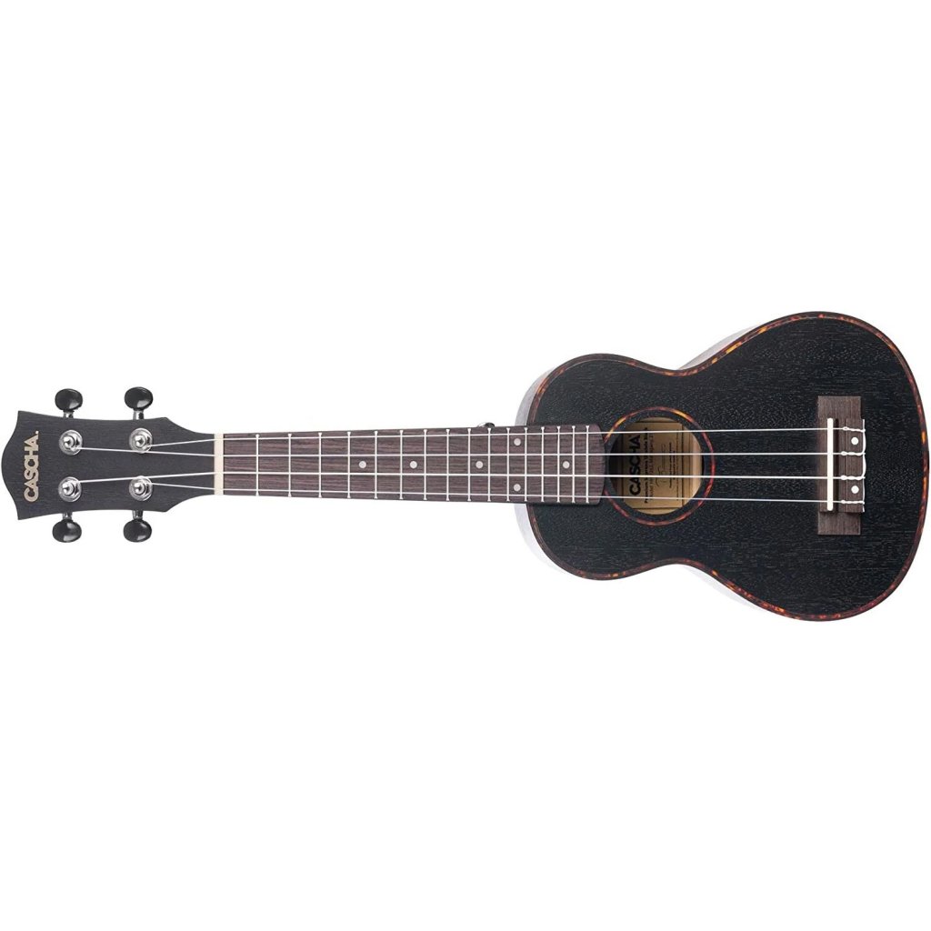 CASCHA HH 2262L Soprano Ukulele Mahogany LH Black