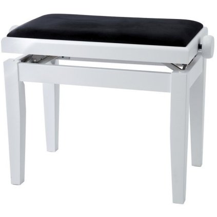 10236 gewa piano bench deluxe white matt