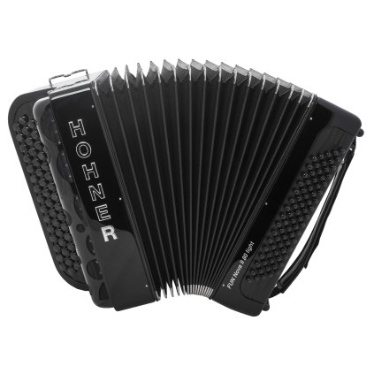HOHNER Fun Nova II 80 light, black celluloid, B-stepped