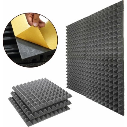 Veles-X Acoustic Pyramids Self-Adhesive 50 x 50 x 5 cm