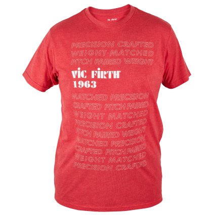VIC FIRTH 1963 Red Graphic Tee S