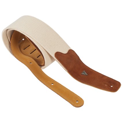 PERRI'S LEATHERS 7678 2.5” Doubled Cotton Webbing with Suede Ends Brown