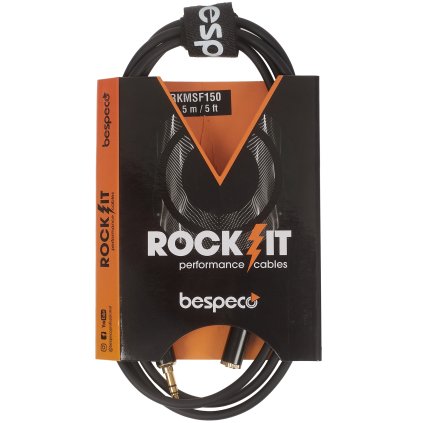BESPECO ROCKIT Stereo Cable Jack 3,5 TRS M - Jack 3,5 TRS F 1,5 m