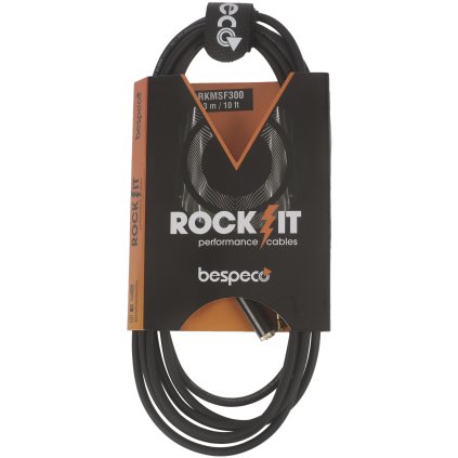 BESPECO ROCKIT Stereo Cable Jack 3,5 TRS M - Jack 3,5 TRS F 3 m