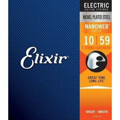 Elixir 12074 Nanoweb Light-Heavy 7 String