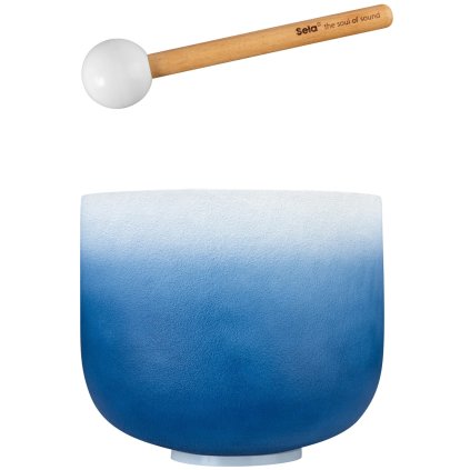 SELA Crystal Singing Bowl Chakra 9" - Indigo, Third Eye, A (432Hz)