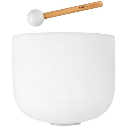 SELA 13" Crystal Singing Bowl Frosted D - 440 Hz