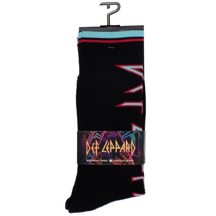 PERRI'S LEATHERS Def Leppard Sharp Text Logo Crew Mens