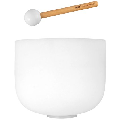 SELA 11" Crystal Singing Bowl Frosted F - 440 Hz